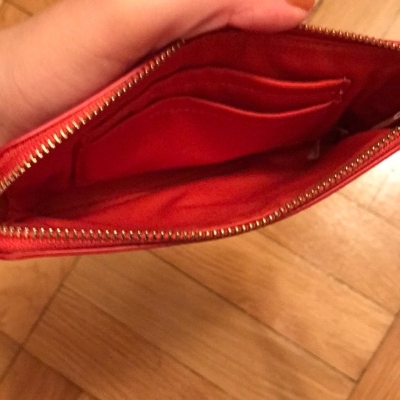 Coach Orange Leather Wristlet - Picture 4 of 4